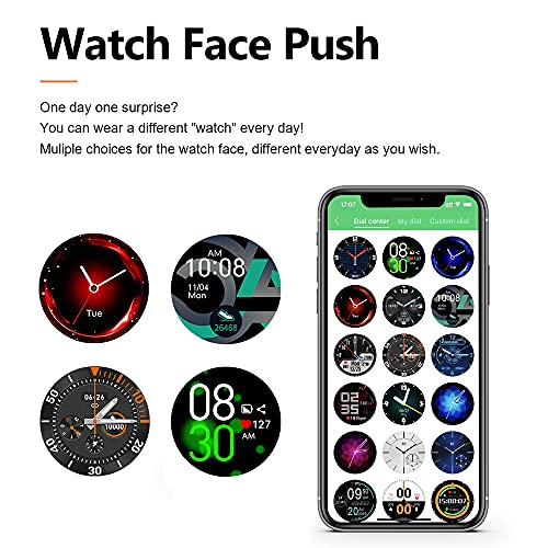 Android Smart Watch for Women and Men iPhone Compatible Fitness Tracker with Heart Rate Monitor Sports Watch for Men and Women IP68 Waterproof Modern and Elegant Wrist Band