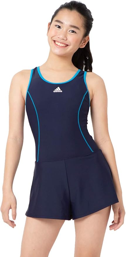 Amazon Co Jp Adidas アディダス 水着 ワンピース スクール スポーツ 女の子 キッズ ジュニア Gke ネイビーブルー 160cm スポーツ アウトドア