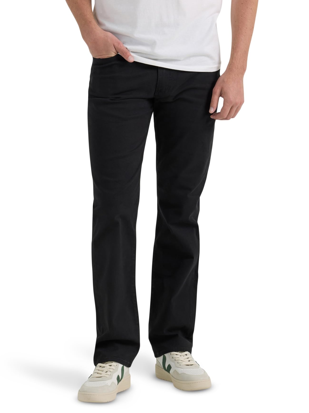 Lee Men's Extreme Motion Regular Straight Jean Black (Twill) 42W x 32L Image