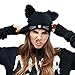 NW 1776 Women's Hat Cat Ear Crochet Braided Knit Caps Warm Snowboarding Winter (Black) …