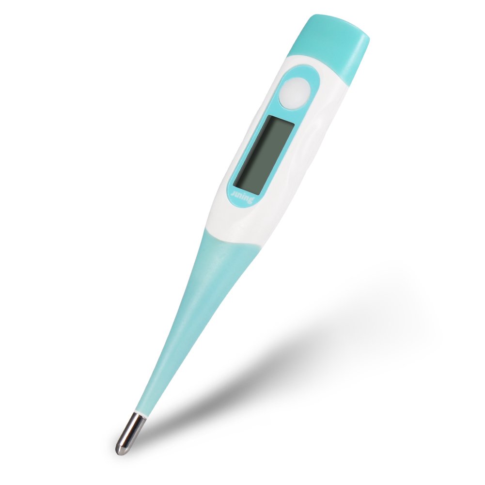 Digital Medical Thermometer - JUNING Oral Thermometer Temperature 30 Seconds Reading Easy Accurate and Rectal Thermometer for Children and Adults with Fever Indicator