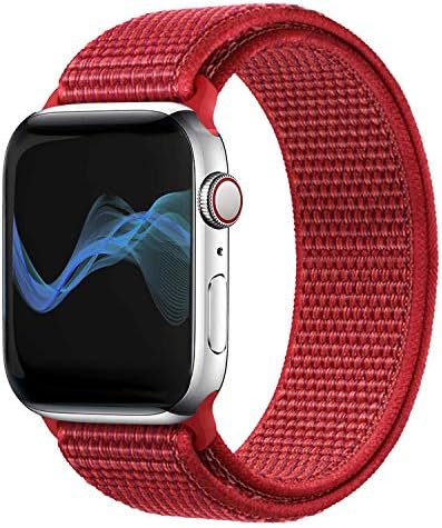 Suwikeke Compatible with Apple Watch Band 38mm 40mm 42mm 44mm,Lightweight Breathable Nylon Sport Loop Replacement Strap Compatible with iWatch Series 4/3/2/1