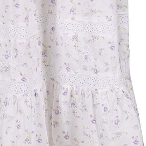 The 1 for U Vintage Nightgown - Long Sleeve Nightgowns For Women, Lilac Rose, MD