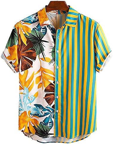 TheyLook Mens Short Sleeve Button Down 