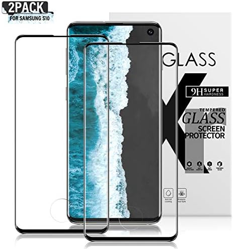 Gozhu [2-Pack] for Galaxy S10 Screen Protector Tempered Glass,[Anti-Fingerprint][No-Bubble][Scratch-Resistant] Glass Screen Protector for Samsung Galaxy S10