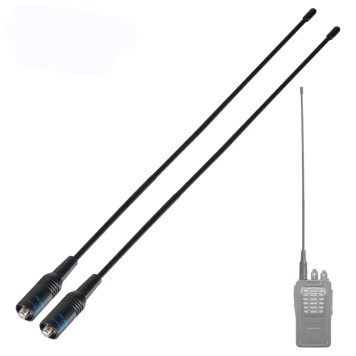 Songway Antenna 15inch Dual Band UV VHF/UHF 144/430MHz Antenna SMA-F Female, Compatible with Baofeng UV-5R UV-82 BF-888S Walkie Talkie Ham Radio,2 Pack