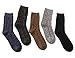 MIUBEAR Men Thick Warm Comfort Wool Knitting Crew Winter Socks 5-Pack