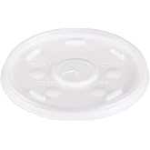 Dart 16SL Translucent Sorbet Lid for Hot And Cold Foam Cup 100 Count (Pack of 1)