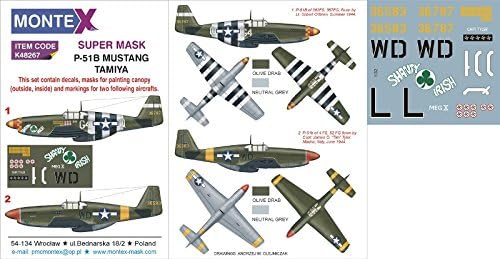 Montex Super Mask 1:48 P-51 B Mustang for Tamiya #6 Spraying Stencil #K48267