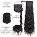 AISI BEAUTY Wavy Wrap Around Ponytail Extension Corn Wave Kinky Ponytail Extension Clip in Hair Extensions Magic Paste Yaki Ponytail for Women(2#)