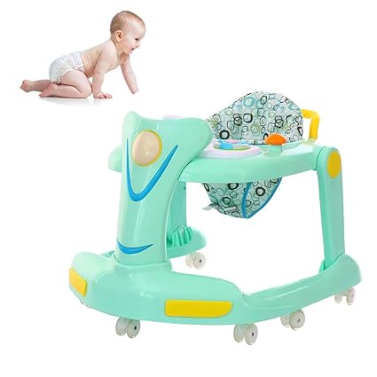 WDXIN Baby Lauflernwagen Multifunktional Verteidigung Rollover Baby Musik Trolley Kann sitzen Faltbar 6-18 Monate.