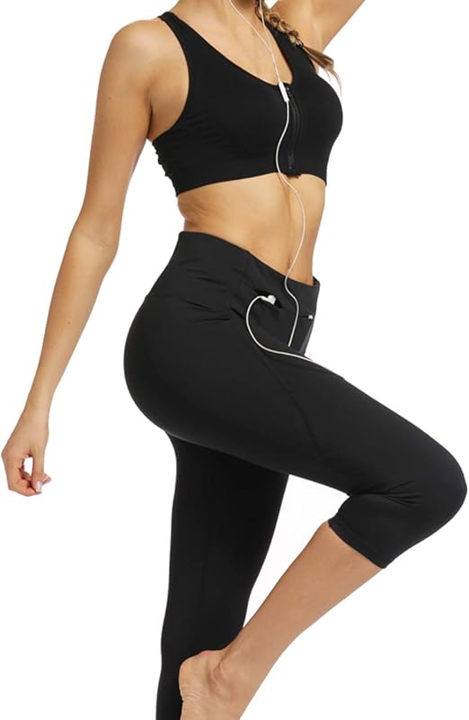 Amazon.com: Yoga Pants for Women with Hidden Cell Phone Pockets Capri