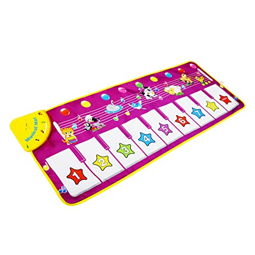 Musical Mat,Sanmersen Baby Early Education Coolplay Music Piano Keyboard Carpet Animal Blanket Touch Play Safety Learn Singing funny Toy for Kids (Purple)