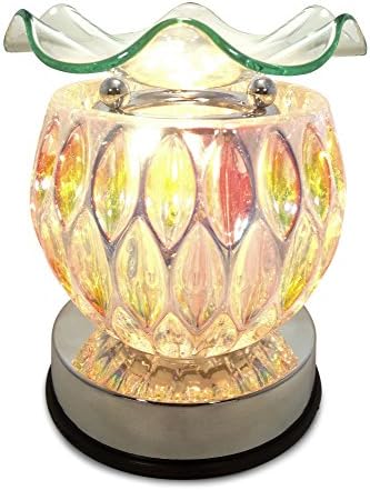 Venetian Ball, Clear Glass Electric Touch-controlled Fragrance Lamp with Free Replacement Halogen Bulb