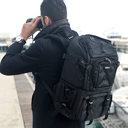 Evecase Extra Large DSLR Camera / 15.6 inch Laptop Travel Daypack