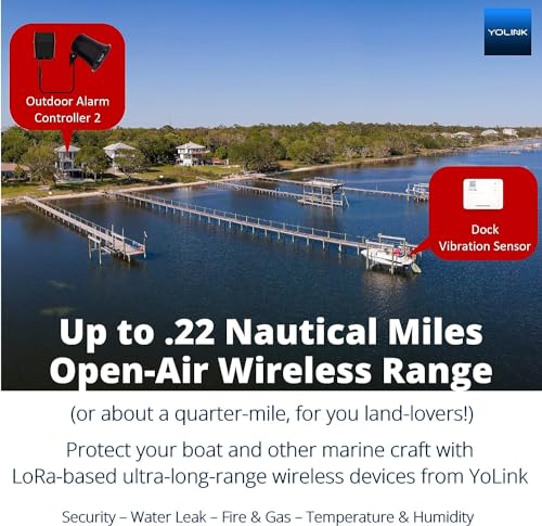 Outdoor Alarm Controller 2, Battery-Powered Siren/Alarm/Relay Controller, 12VDC Out, Up to 1/4 Mile Open-Air Range, 110dB Siren Included, YoLink Hub Required for Full-Functionality!