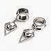 KUBOOZ Popular Dangle Pendant Jewelry Opal Stainless Steel Screw Ear Plugs Tunnels Gauges 2g to 3/4