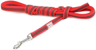 Julius-K9 Color & Gray Super-Grip Leash 14 mm x 5 m Red-Gray