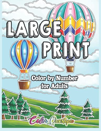 Amazon.com: Large Print Color by Number for Adults: Coloring Book ...