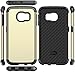 E LV Case for Galaxy S6 Edge case (Shock Proof Defender) Slim Cover Protection for Samsung Galaxy S6 Edge - [Gold/Black]