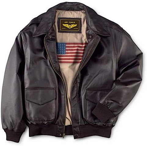 Landing Leathers Men Air Force A-2 Leather Flight Bomber Jacket (Also available in Big & Tall)