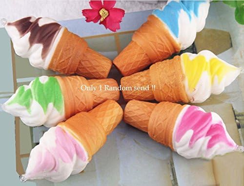 1PCS 10CM Kawaii Jumbo Squishy Slow Rising Sprinkles Cream Scented Ice Cream Pendant phone Straps Charm Kid Toys Gift Bread Fun