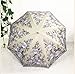 Honeystore Vintage Lace UV Sun Parasol Folding 3D Flower Embroidery Umbrella BM1618 Grey
