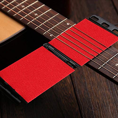 Guitar String Scrubber Guitar String Cleaner Electric Guitar Strings Cleaner Kit Durable Guitar Bass String Scrubber Cleaner Cleaning & Care Tool Instrument Accessory by RiToEasysports(Red)