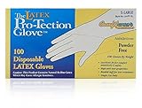 100 Disposable Latex Gloves, Powder Free - Size X-Large