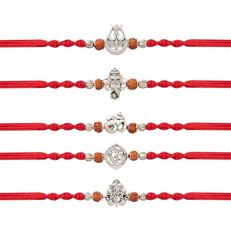 Set Of 12 Rakhi For Brother Thread Bracelet For Bhai Bhabhi