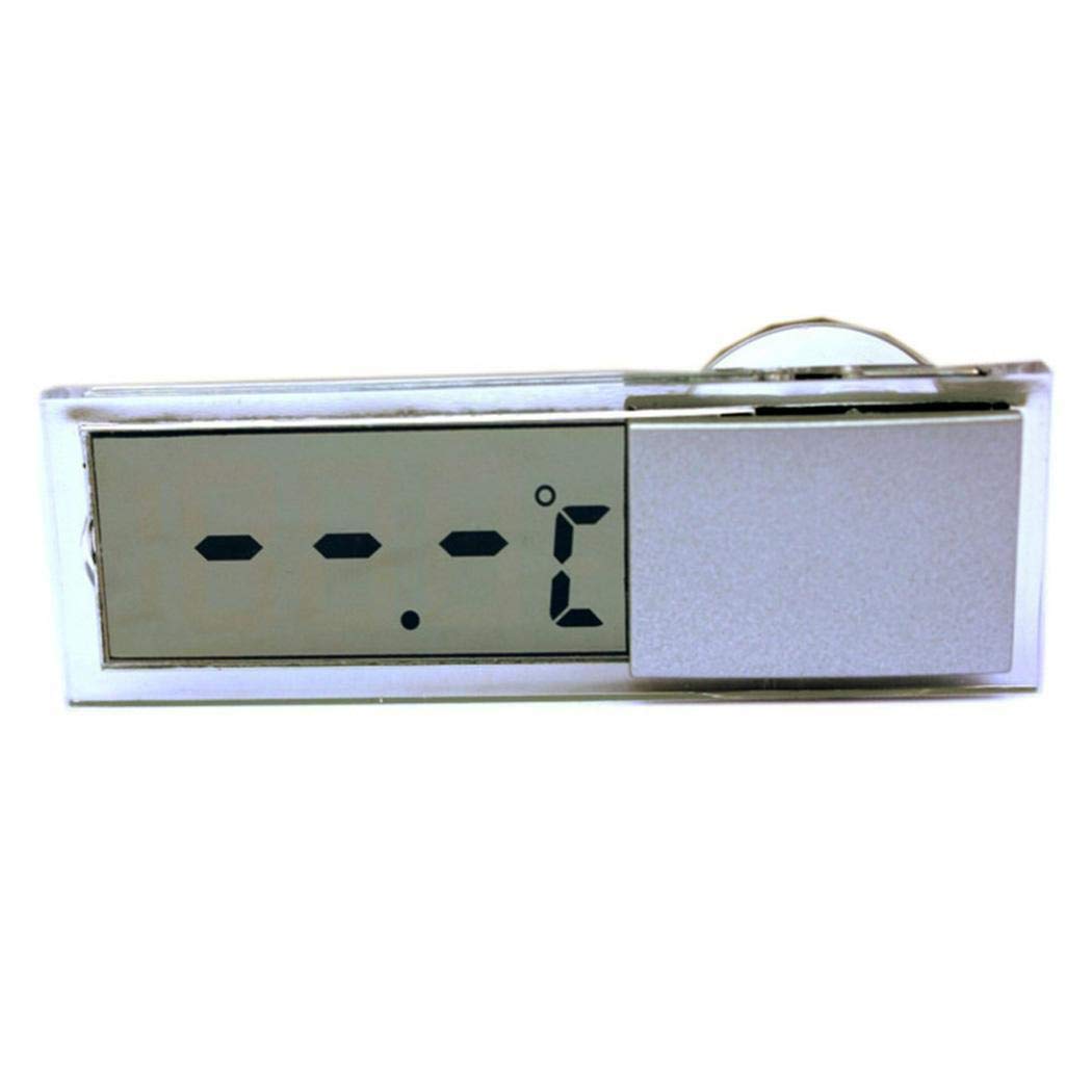 Fanala Vehicle Electronic Suction Cup Digital Clock Transparent LCD C Glass Thermometers