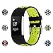 iGK Silicone Replacement Bands Compatible for Fitbit Charge 2, Adjustable Breathable Sport Strap Smartwatch Fitness Wristband with Air Holes Yellow Small