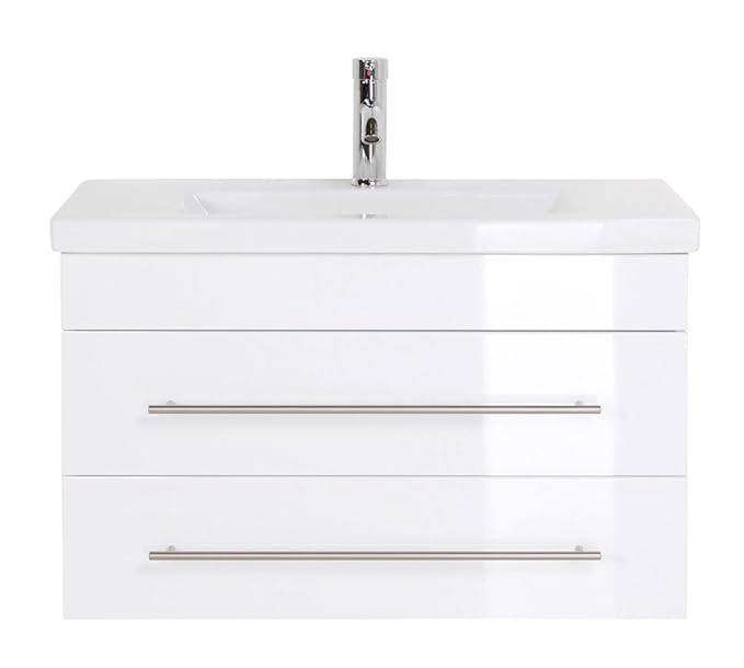 emotion Badmöbel Mars 800 Slimline Weiss Hochglanz