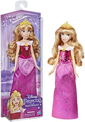Disney Princess Royal Shimmer Aurora Doll, Fashion Doll with Skirt