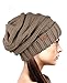 NYFASHION101 Exclusive Oversized Baggy Slouchy Thick Winter Beanie Hat - Taupe