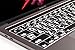 LogicKeyboard LogicSkin Compatible with Apple MacBook Touch Bar XLPrint LogicSkin White on Black Keyboard Cover Part# LS-LPRNTWB-MBP16-US