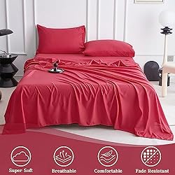 Soft Breathable Full Sheet Set - Luxury Brushed Bed