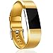 Maledan Bands Replacement Compatible with Fitbit Charge 2, Champagne Silver Gold Small