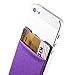 Sinjimoru Basic Cell Phone Wallet Stick on, Phone Card Holder for Back of Phone Functioning as Adhesive iPhone Wallet & iPhone Card Holder. Sinji Pouch Basic 2 Violet