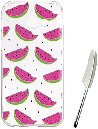 Samsung Galaxy A5 2017 Case Cover, Edaroo Silicone Case Beautiful Summer Tropical Flower Design Flexible Soft Tpu Gel Transparent Clear Anti Scratch Scratch Resistant Protective Mobile Phone Case Cover For Samsung Galaxy A5 2017 Version