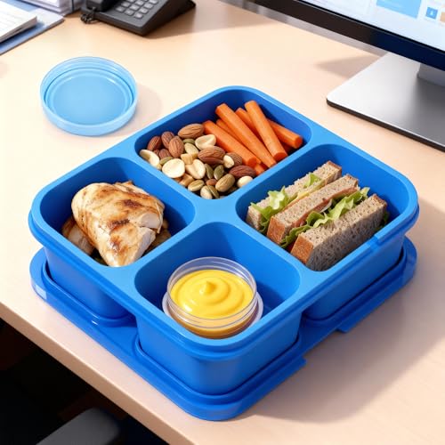 Fentar 18 Pieces Airtight Small Food Containers with Scale, 80ML Reusable Freezer Containers, Small Trays with Lids for Sauces, Yogurt (6 Colors)