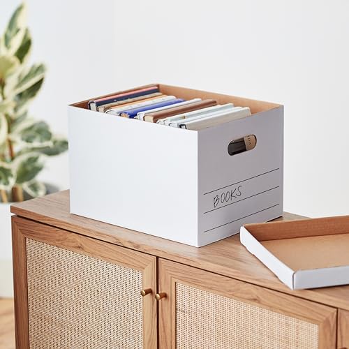 Amazon Basics Storage and Filing Boxes With Lid and Handles, Legal