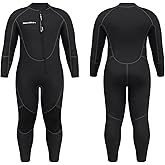 Seaskin Plus Size Full Wetsuit for Mens and Womens 3mm