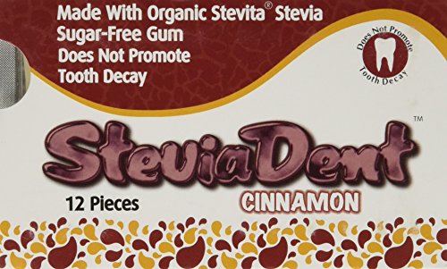 Stevita SteviaDent Sugar Free Natural Cinnamon Gum, 12 Count