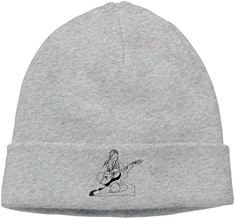 Gitar Girl Unisex Wool Knit Beanie Hat Winter Warm Stretchy Soft