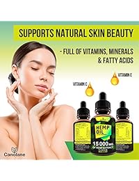 Hemp Oil Drops, 15 000 mg, Natural CO2 Extracted, 100% Organic, Pain, Stress, Anxiety Relief, Reduce...