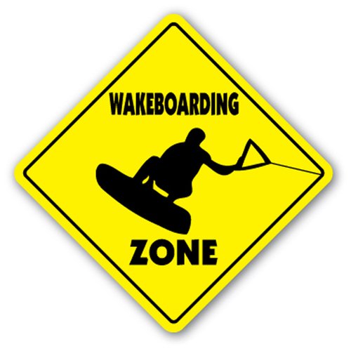 [SignJoker] WAKEBOARDING ZONE Sign novelty gift sport surf Wall Plaque Decoration