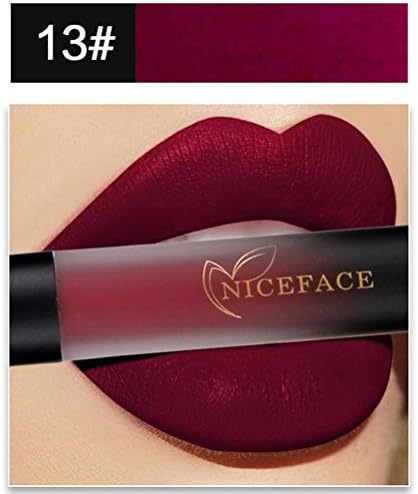 XEDUO New Fashion 18 Colors Lip Lingerie Matte Liquid Lipstick Waterproof Long-Lasting Sexy Lip Gloss Makeup or Women (13#)