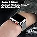 Smilelane Screen Protector Apple Watch 3 Case, iwatch Soft Flexible TPU All-Around Protective Case High Defination Clear Ultra-Thin Cover for Apple Watch Series 3 42mm (1 Black + 1 Transparent)