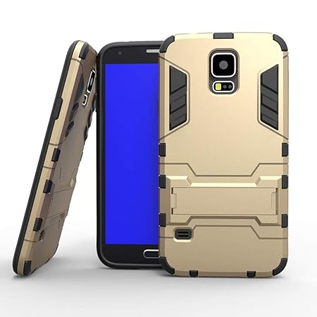 COOVY® Cover für Samsung Galaxy S5 SM-G900F SM-G901F Neo SM-G903F Bumper Case, Doppelschicht aus Plastik + TPU-Silikon, extra